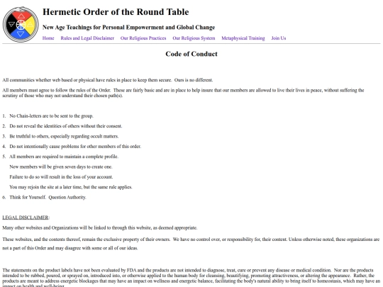 rules-and-legal-disclaimer screenshot