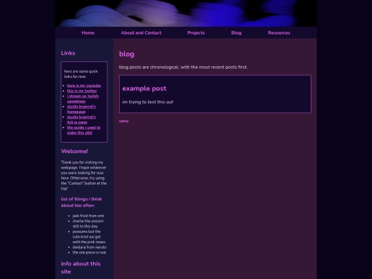 blog screenshot