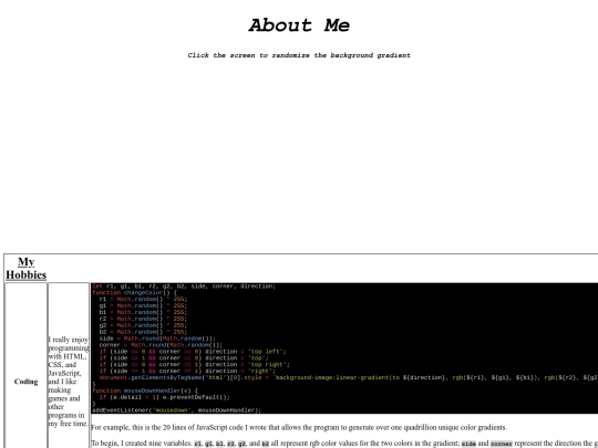 aboutme screenshot