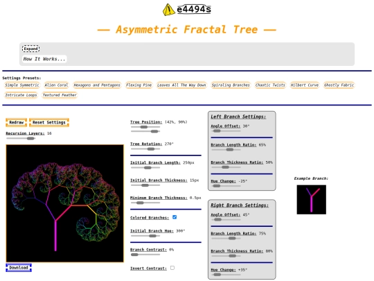asymmetric-tree screenshot