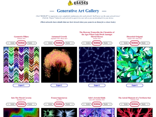 generative-art-gallery screenshot