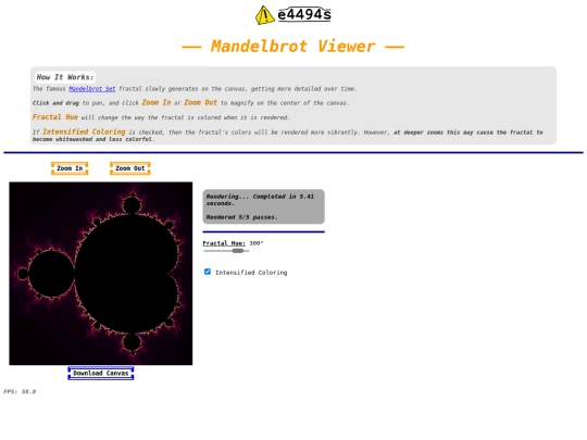 mandelbrot-viewer screenshot