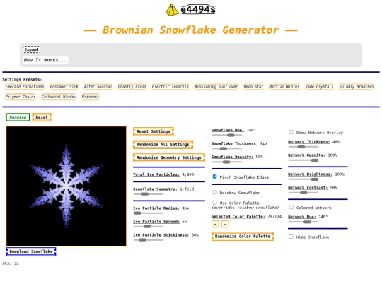 snowflake screenshot