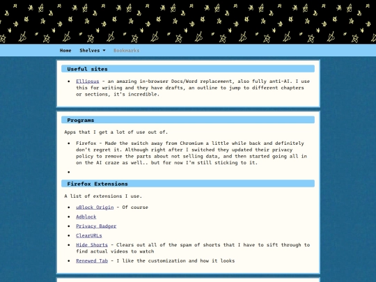 bookmarks screenshot
