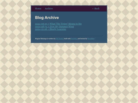 Neocities/blog/archive screenshot