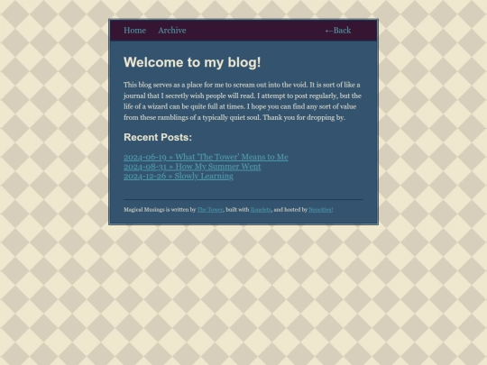 Neocities/blog screenshot