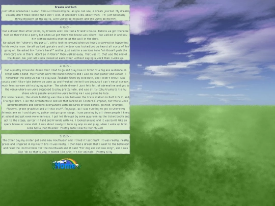 blog/dreams screenshot