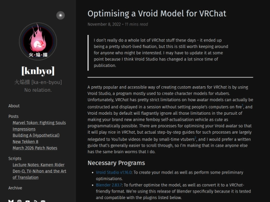 archive/vroid-vrchat-optimisation-guide screenshot