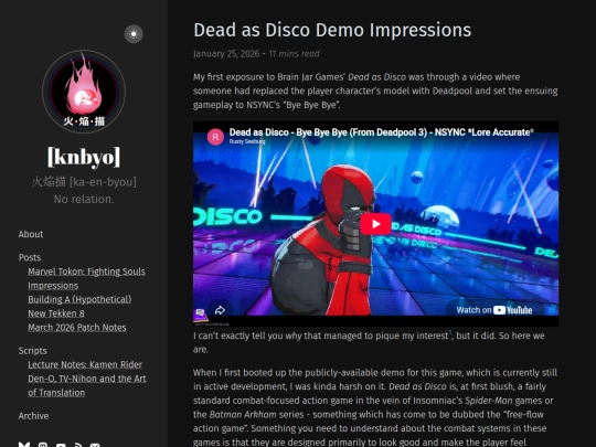 posts/dead-as-disco-demo screenshot