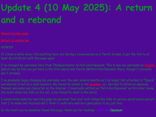 updates, news, comments/update100525a screenshot