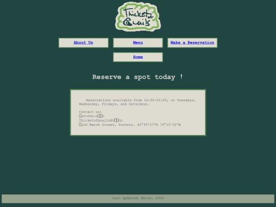 reservations screenshot