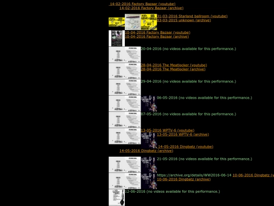 live performances/2016 screenshot
