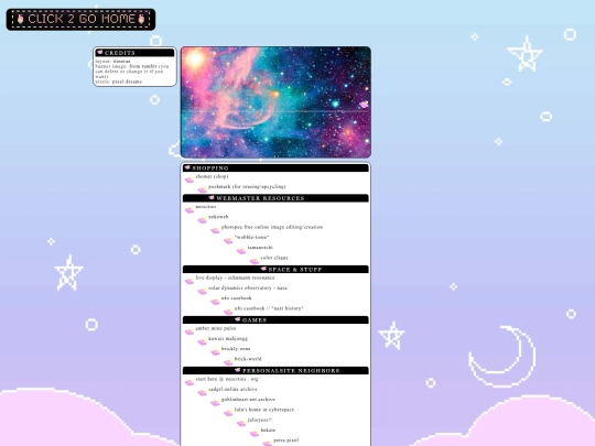 links screenshot