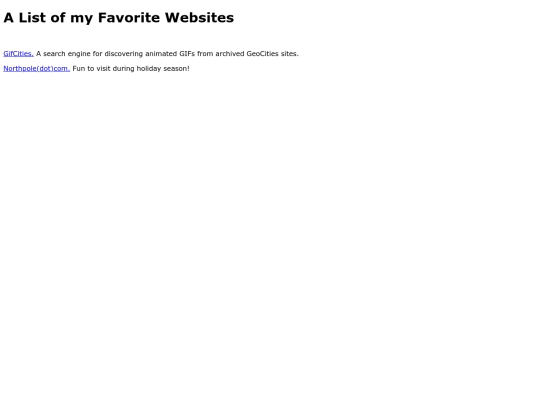 favsites screenshot