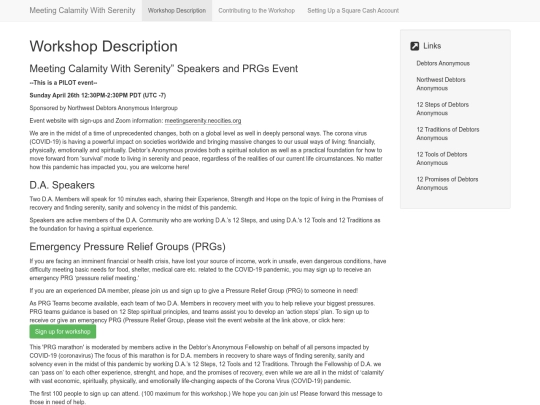 pages/workshop-description screenshot