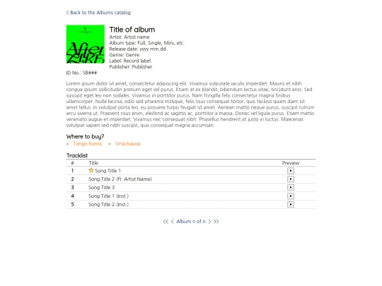 catalogs/albums/album-template screenshot