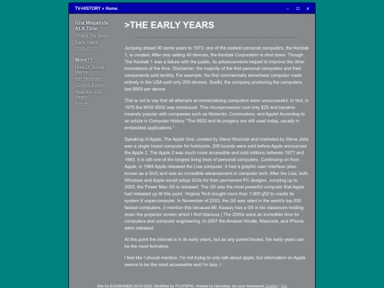 early screenshot