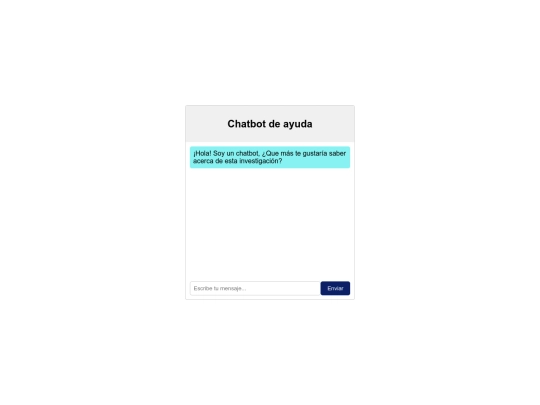 chatbot screenshot