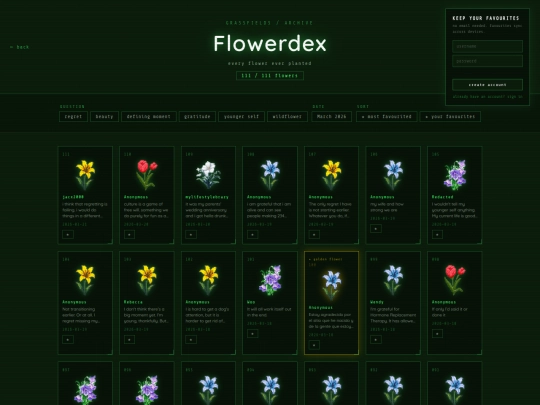 flowerdex screenshot