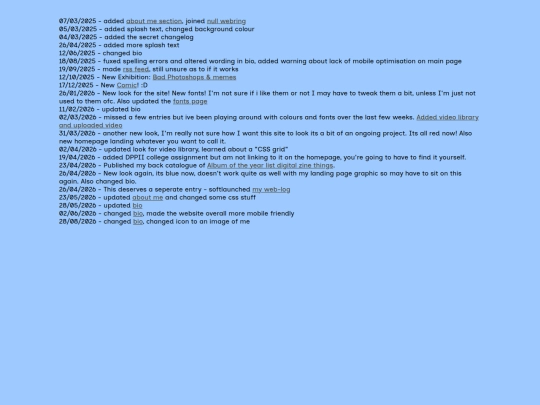 changelog screenshot