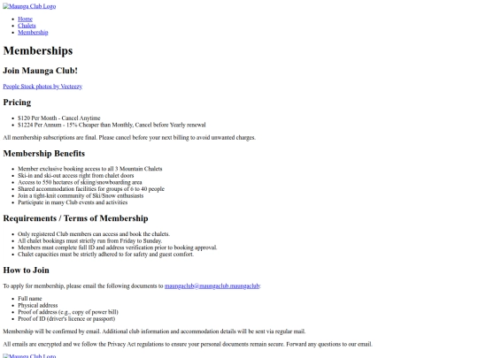 membership screenshot