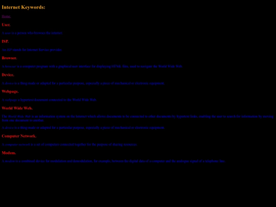 keywords screenshot