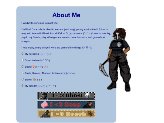 aboutme/aboutme screenshot