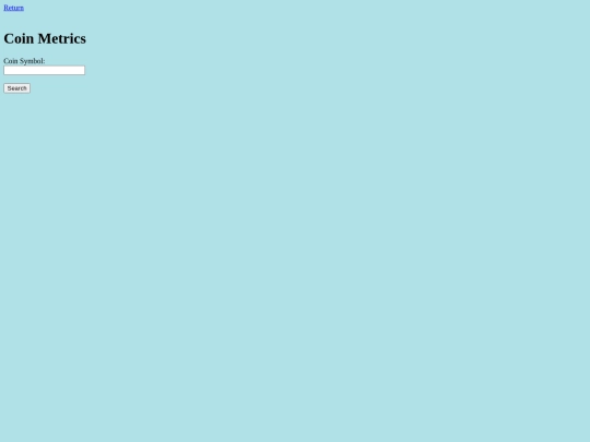 Metrics screenshot