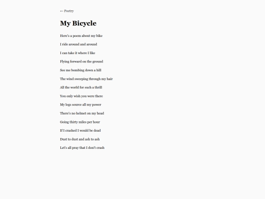 poetry/Mybicycle screenshot