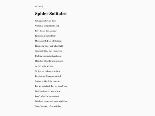 poetry/SpiderSolitaire screenshot