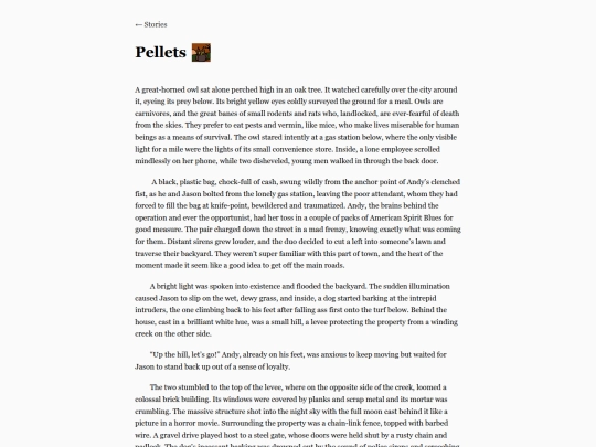 stories/pellets screenshot