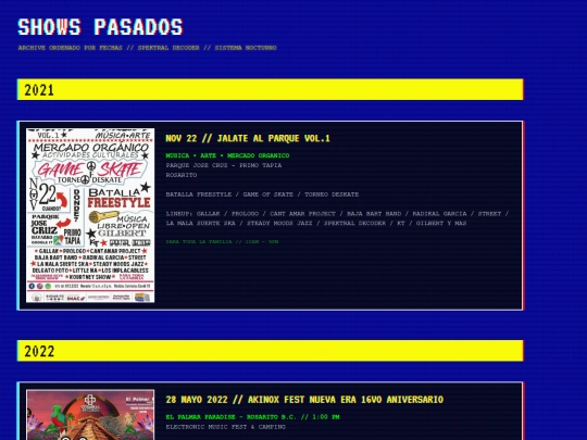 shows-pasados screenshot