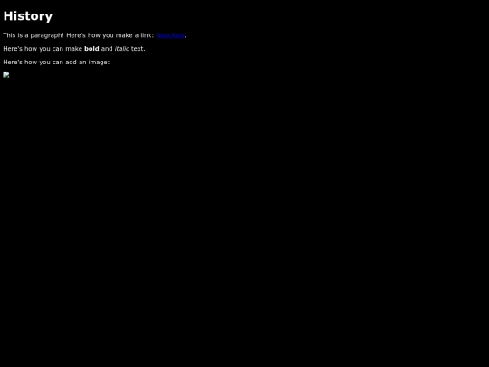 History screenshot
