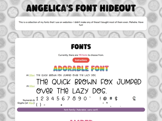fonts screenshot