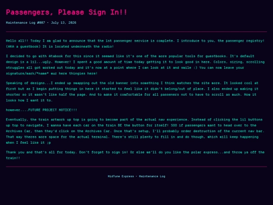 archivescar/maintenancelog/007-maintenance-log screenshot