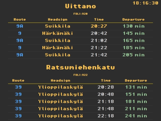 liikenne/uittamo screenshot