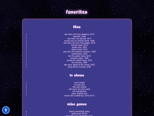 favorites screenshot
