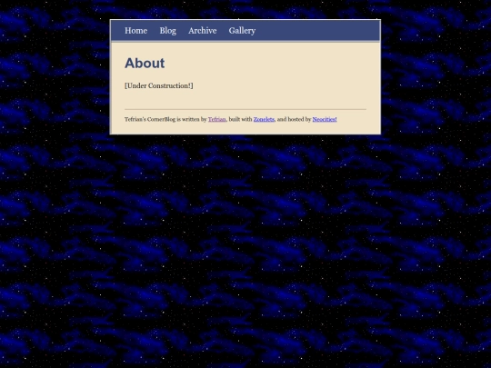 blog/about screenshot