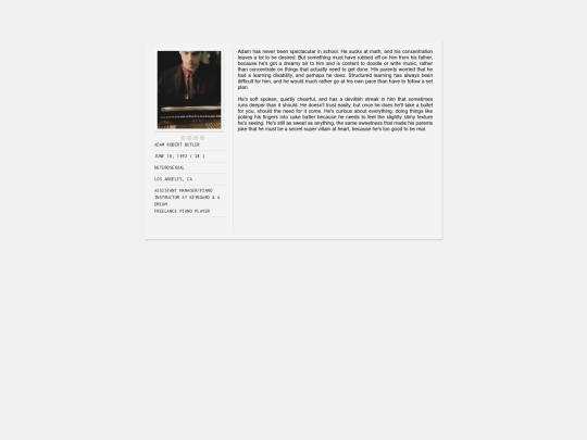 adam/bio screenshot
