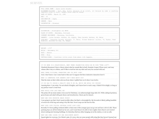 galen/survey screenshot