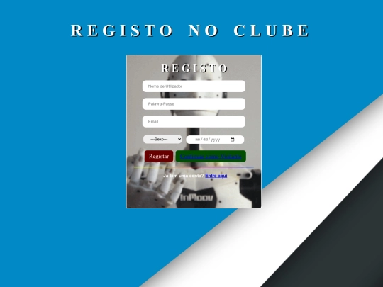 Registo screenshot