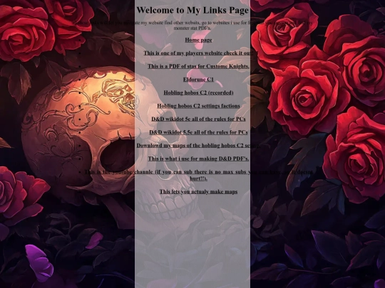 Links screenshot