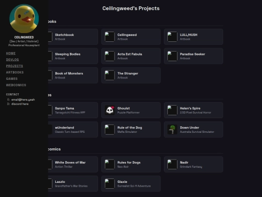 pages/projects screenshot