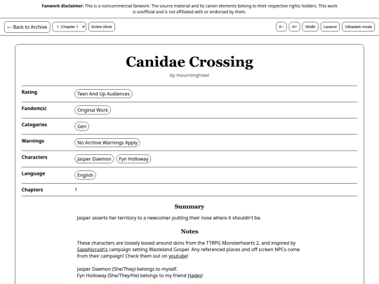 fics/canidae-crossing screenshot