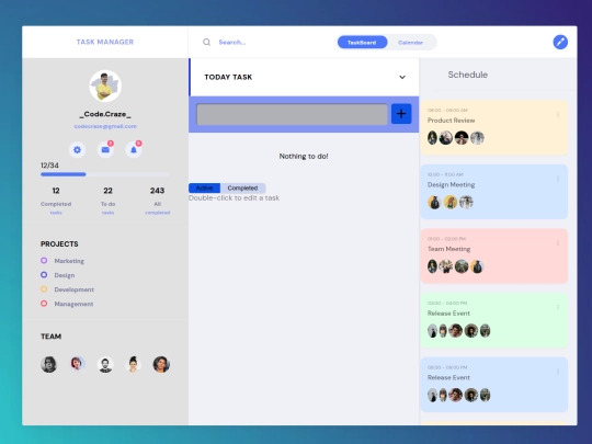 73.Task dashboard screenshot