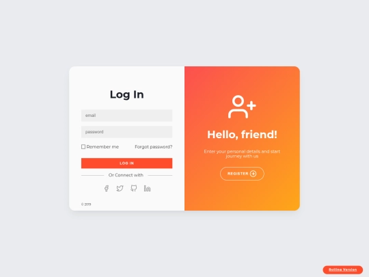 login screenshot