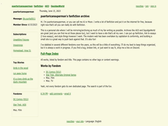 index screenshot