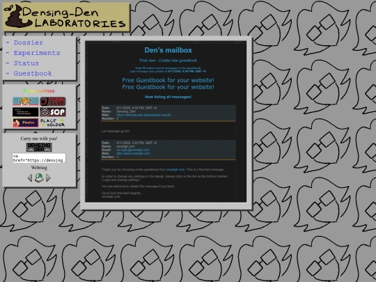 pages/guestbook screenshot