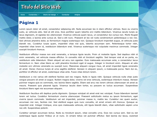 menu/pagina1 screenshot