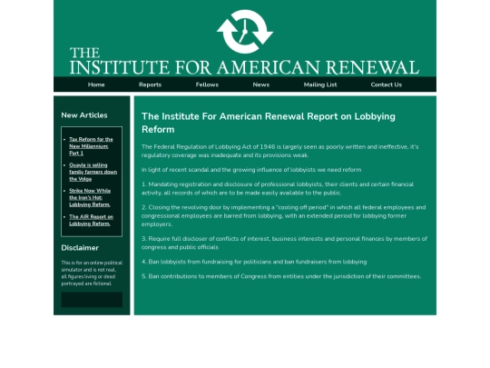 Lobbyingreformreport screenshot